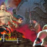 Original Mortal Kombat 4 Game Box Retail Packaging Wrap-Around Front & Back Cover Illustration for Midway Home Entertainment by Hogan Design Original Mortal Kombat 4 Game Box Retail Packaging Wrap-Around Front & Back Cover Illustration for Midway Home Entertainment by Hogan Design