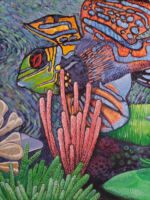 Mardarin Fish original painting 62"x48 " by Rick Hogan Mardarin Fish original painting 62"x48 " by Rick Hogan