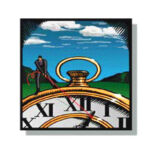 Illustration "Saving Time" for Software of the Future brochure Illustration "Saving Time" for Software of the Future brochure